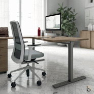Bureau Idea Tube avec caisson - Quadrifoglio - 160, Anthracite, Orme, Gauche, 3 tiroirs_0