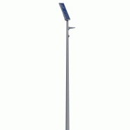 Lampadaire urbain solaire combi top 1 margo / led / 10 w / 1166 lm / en aluminium et acier galvanisé thermolaqué / 3.3 m