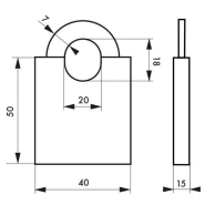 Cadenas à clé Marinox 40 mm - Inox anti-corrosion, anse épaulée et double verrouillage_1