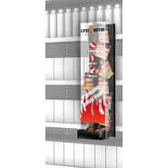 Goulotte pour produits - Meuble présentoir Seiller - En plastique et métal, stockage par gravitation_1