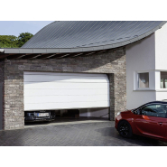 Porte de garage sectionnelle anti-effraction à rainure moyenne - design personnalisable et options variées_1