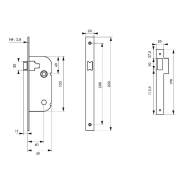 Serrure encastrable pour porte d'intérieur - norme NF - bec de cane réversible - finition époxy noir ou zinguée_1
