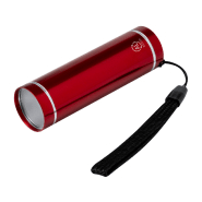 Lampe torche en aluminium recyclé - 1 LED avec dragonne - Rouge - Fonctionne avec 3 piles AAA_1