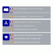 Appareil de fluidisation gaz solide - Alumine recristallisée, débitmètre à flotteur, cyclone verre_1