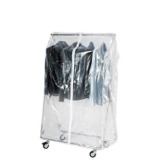Housse Plastique PVC pour Portant - 150x50x150cm - Transparent - Fermeture Zippée_1