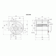 Ventilateur 9/9/1400 - 3000 m³/h - 1,1 kW - Référence 7225.0055_1