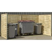 B812c4 - Cache-conteneur en panneau bois tressé - Neatfx - 1m80 x 3m60 - Bois traité autoclave_1