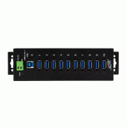 EXSYS EX-1510HMVS Hub métallique USB 3.2 Gen1 à 10 ports, protection de surtension 15KV ESD_1