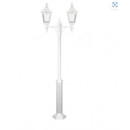 Lampadaire 2 têtes -clic-clac 4 -ip44 - e27 - style rustique - verre transparent hauteur totale 1 910 mm noir_1