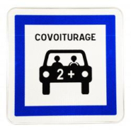 Panneau stationnement réservé au covoiturage - CE52 - WP Signalisation - Normes NF et CE_1