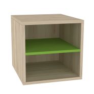 Rangement ouvert H 40 cm - fond plein - 1 étagère mobile - dimensions L404mm x H400mm x P452mm