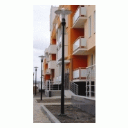 Mât d'éclairage public d60 / hauteur 3 - 4.5 m / en aluminium / diamètre 60 mm / diamètre base 114 mm_1