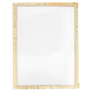 Protège menu 2 volets A5 PVC bordure or_1
