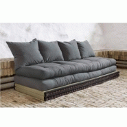 Banquette futon tatami CHICO Grey - Couchage modulable 2 x 70x200 cm ou 140x200 cm - Marque KARUP_1