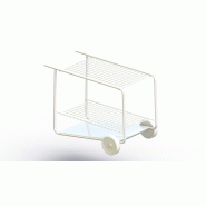 Présentoir mobile - Roulotte à 2 niveaux en métal pour commerce, distribution et tourisme_2