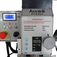 Perceuse d'établi ARROW - FB32V - Pivotement tête +/- 90° - Capacité perçage acier 32 mm - Transmission courroie_1