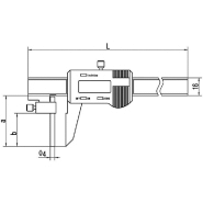 Pied à coulisse digital - mesure épaisseur de parois - bec 4mm - 150mm - réf. 373101_1
