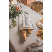 Sac à pain carreaux gris - Tissu - 30 cm de largeur x 55 cm de hauteur - Accessoire de cuisine pratique et esthétique_1