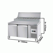 Saladette réfrigérée à capot - 2 portes GN 1/1 avec 7 bacs GN 1/3_1