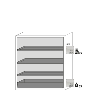 Armoire anti-feu de sécurité S-CLASSIC-90 modèle S90.129.120 - Réf 30121-001-33747 - Type 90 avec portes battantes et équipements internes_1