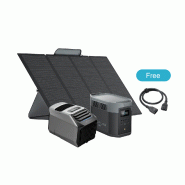 Climatiseur portable EcoFlow WAVE 2 + Station électrique portable EcoFlow DELTA 2 Max + Panneau solaire 400W_1