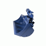 Godet orientable avec inclinaison à 45° pour minipelle de 1,2 à 1,8 tonne