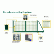 Portail autoporté grillagé eco - 7000 / 2000_1
