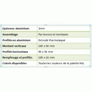 Portail coulissant autoportant / double vantaux / chapeau de gendarme / semi-ajouré / en aluminium_1