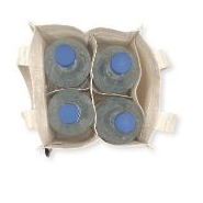 Sac réutilisable en toile de coton recyclée avec double poignée - AU FIL DE L'EAU - 4 compartiments intérieurs_1