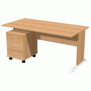 Bureau droit pied panneau en 