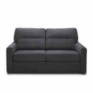 Canapé convertible express Toulouse - 140 cm - Matelas 16 cm - Tissu tweed gris graphite - Fabrication artisanale italienne_1