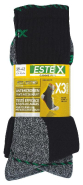 Lot de 3 paires de chaussettes SAFETY WORK - Réf: ES6106 - Estex - Traitement antibactérien SILVADUR_1