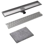 Vidaxl drain de douche linéaire 730 x 140 mm acier inoxydable 142179_1