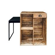 Comptoir accueil Contempory bois/metal L106 x P61 x H106 cm_1