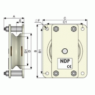 Poulie à corde à platine horizontales pph_1