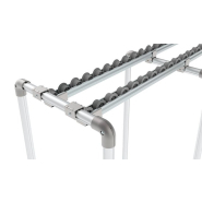 Rail à rouleaux économique, durable et à fonctionnement fluide avec bride -1 pièce - XST R28_1