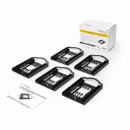 Support de Montage 2.5 SSD/HDD pour Baie de Lecteur 3.5 - 5 Pack - Sans Outil - Kit de Montage de Di_1
