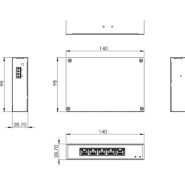 Switch ethernet industriel PoE+ 4+1 ports 10/100/1000Mbps non managé - Température -40°C ~ 75°C - IoT-BOX-SWP5G_1