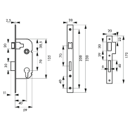 Boîtier de serrure encastrable pour porte d'entrée - V/BR - Réf. 00931196 - Marque THIRARD_1