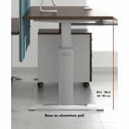 Bureau réglable en hauteur Ergonomic Master - MDD - Alu, Blanc, 80 x 60 cm_2