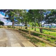 Clôture bois standard pour chevaux - horse stop - 3 demi-lices, 1m50 - ref. B12225-3_1