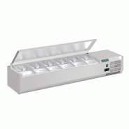 Saladette à poser avec couvercle Série G 6x GN 1/4 | Polar - DA680_1