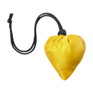 Sac shopping pliable en RPET - Polyester RPET 190T - Anses longues - Couleur jaune_1