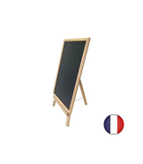 Chevalet bois de peintre pour enfant - Recto ardoise noire et Verso blanc effaçable - Référence : LSTF7BRUT-ENF_1