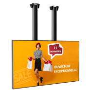Écran vitrine suspendu 75