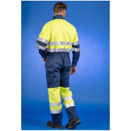 Combinaison multirisques ATEX haute visibilité jaune fluo - Réf. 650*ATX - Bandes rétroréfléchissantes ignifuges - Multiples poches_1