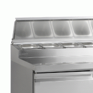 Comptoir de préparation de sandwich GN1/1 - 3 portes pleines à charnières | Tefcold - SS1435_1