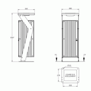 Corbeille-cendrier SQUARE stratifié compact_1
