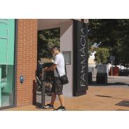 Distributeur de gel hydroalcoolique HYDRO V5 - avec pédale mécanique - acier inoxydable et fixation au sol_1