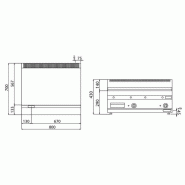 Plaque de cuisson électrique - 7,1 kW - Lisse - Incluant un socle avec 2 portes  - Mario 700 | GGM -EBK800-E-UBK800-E_1
